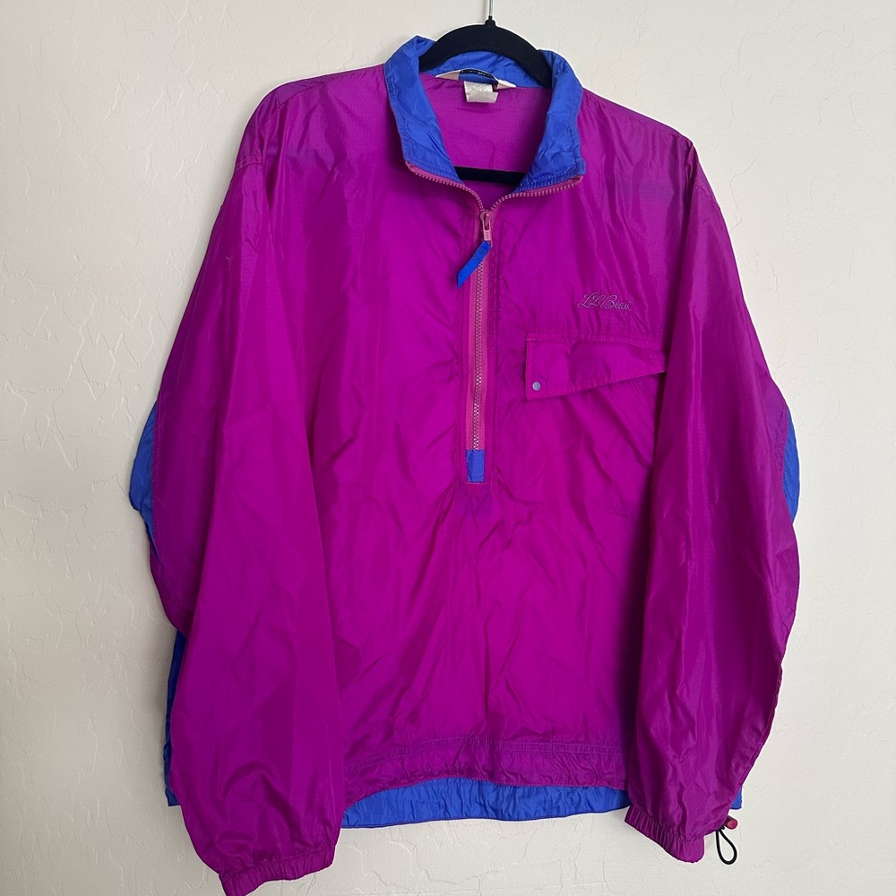 Vintage 90’s L.L. Bean Windbreaker Half zip Pullover jacket Medium M